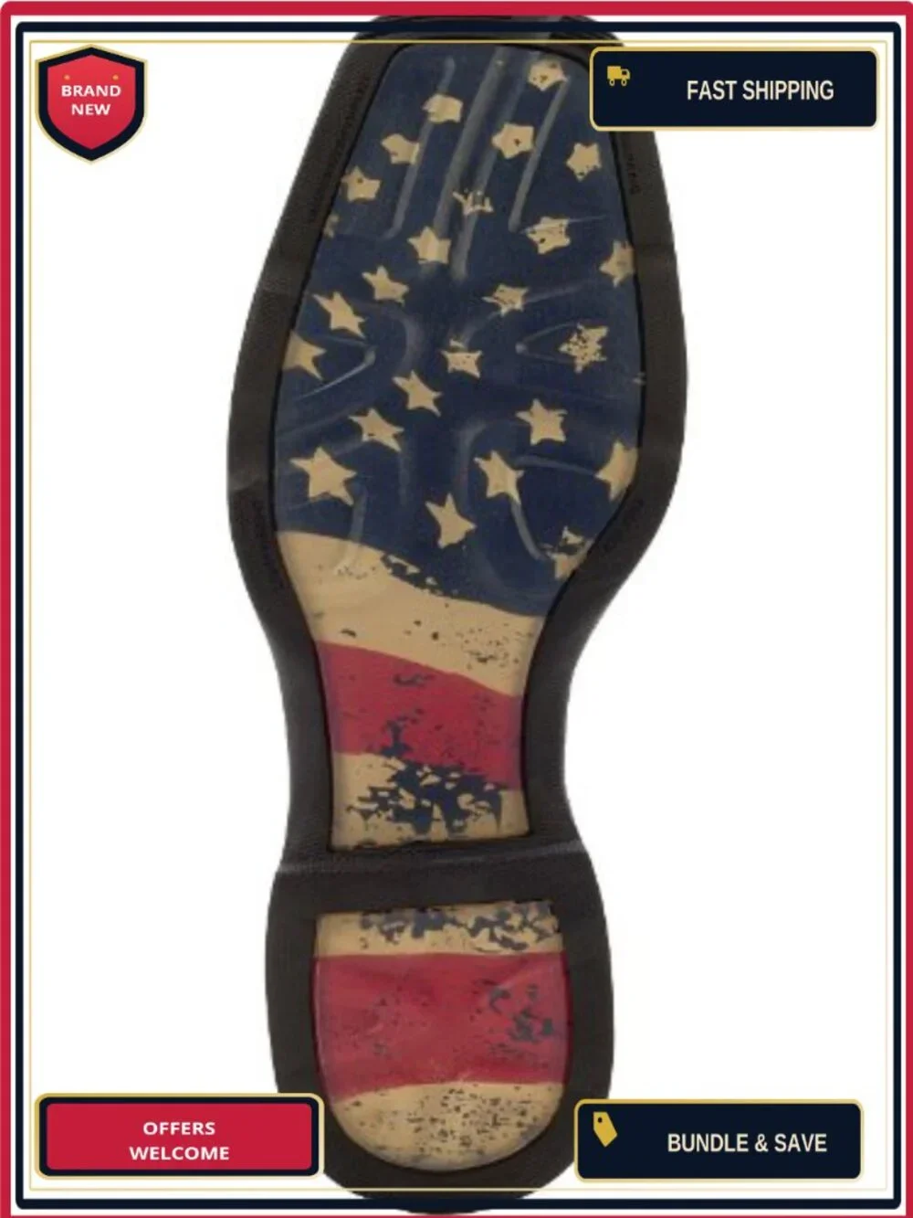 Durango Lady Rebel Flag RD4414 Western Boots - Mid-Calf Pull-On Square Toe